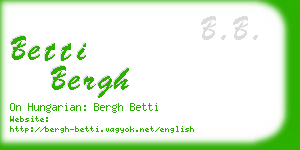 betti bergh business card